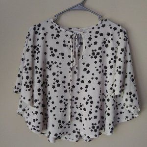 Busem floral black& cream blouse size small